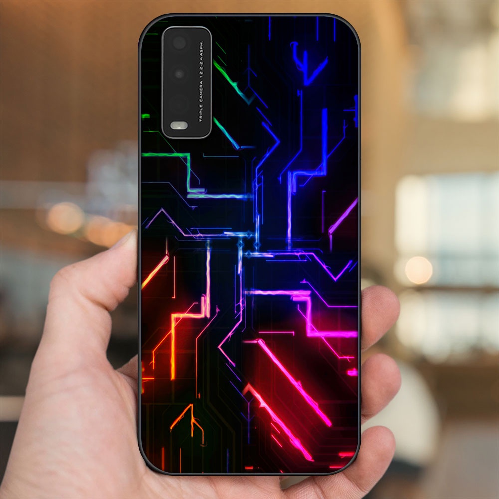 Ốp lưng Vivo Y20, Y20s, Y12s viền đen in hình 3D Gaming Rực Rỡ