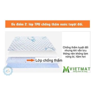 (140x200cm)- Ga chống thấm cotton 4 lớp VIETMAT (katydang)