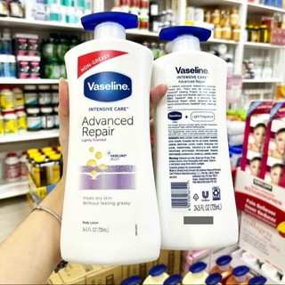 Sữa Dưỡng Thể Cấp Ẩm Phục Hồi Da Vaseline Intensive Care Advanced Repair 725ml (Màu Trắng)