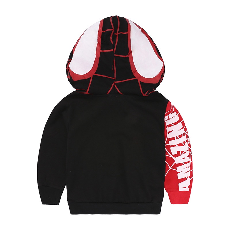 ┋✷▼Set Áo Hoodie Tay Dài + Quần Dài Hình Người Nhện Cho Bé Trai