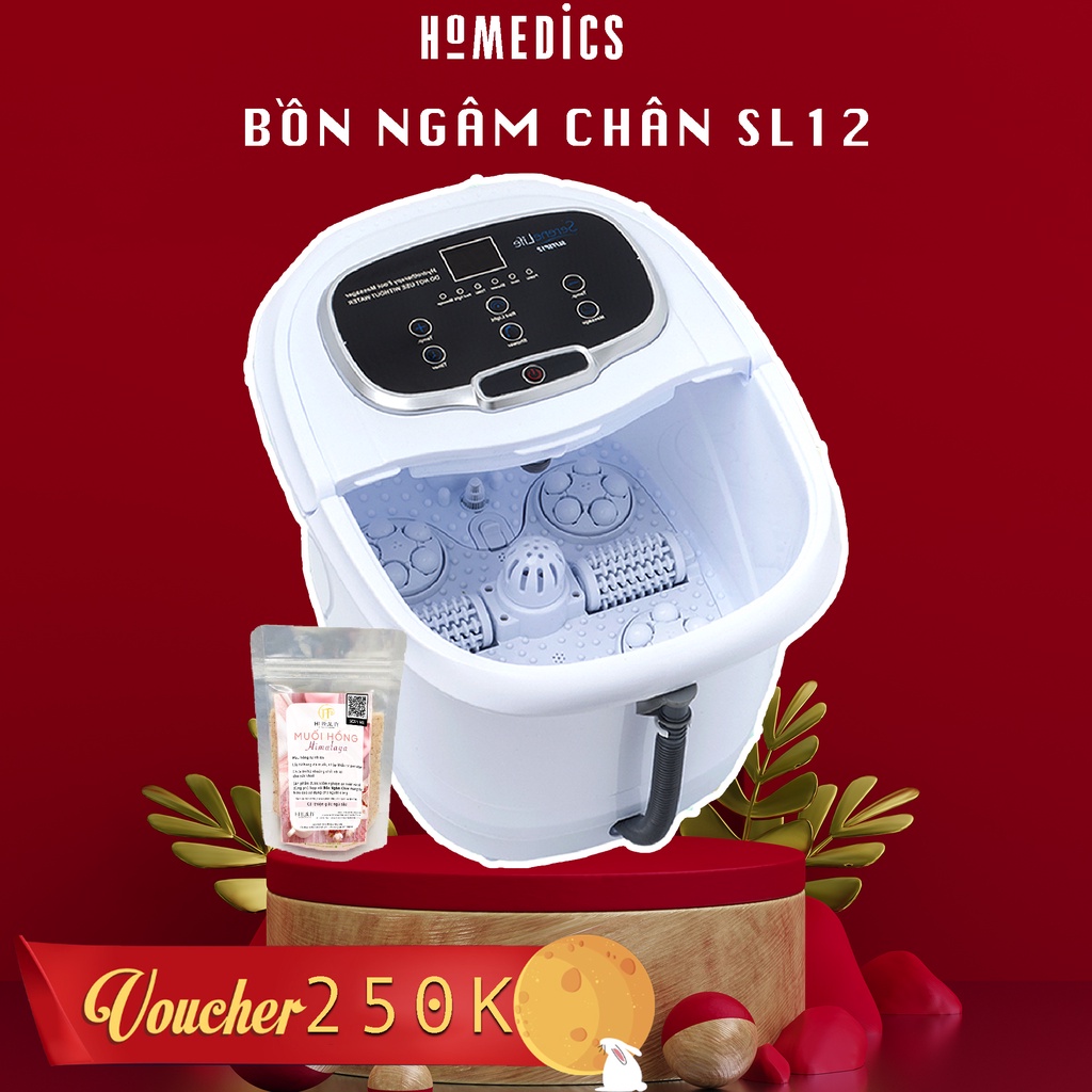 Bồn máy chậu ngâm chân massage cao cấp con lăn tự động Homedics FB-650, SereneLife SL12 [BH 2 Năm]