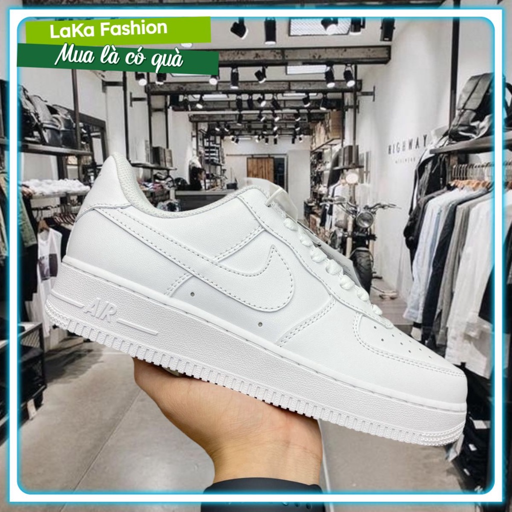 Giày_Nike AF1 Trắng, Giày_Nike Air Force 1 Full Trắng Cao Cấp Full Size Nam Nữ ( Full BILL BOX )-LaKa Fashion