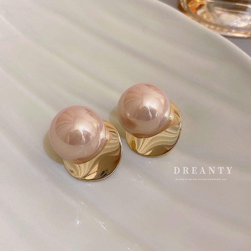 Khuyên Tai Bạc Hình Tròn Xoắn Đính Ngọc Trai Phong Cách Âu Mỹ Cá Tính Kiểu Mới