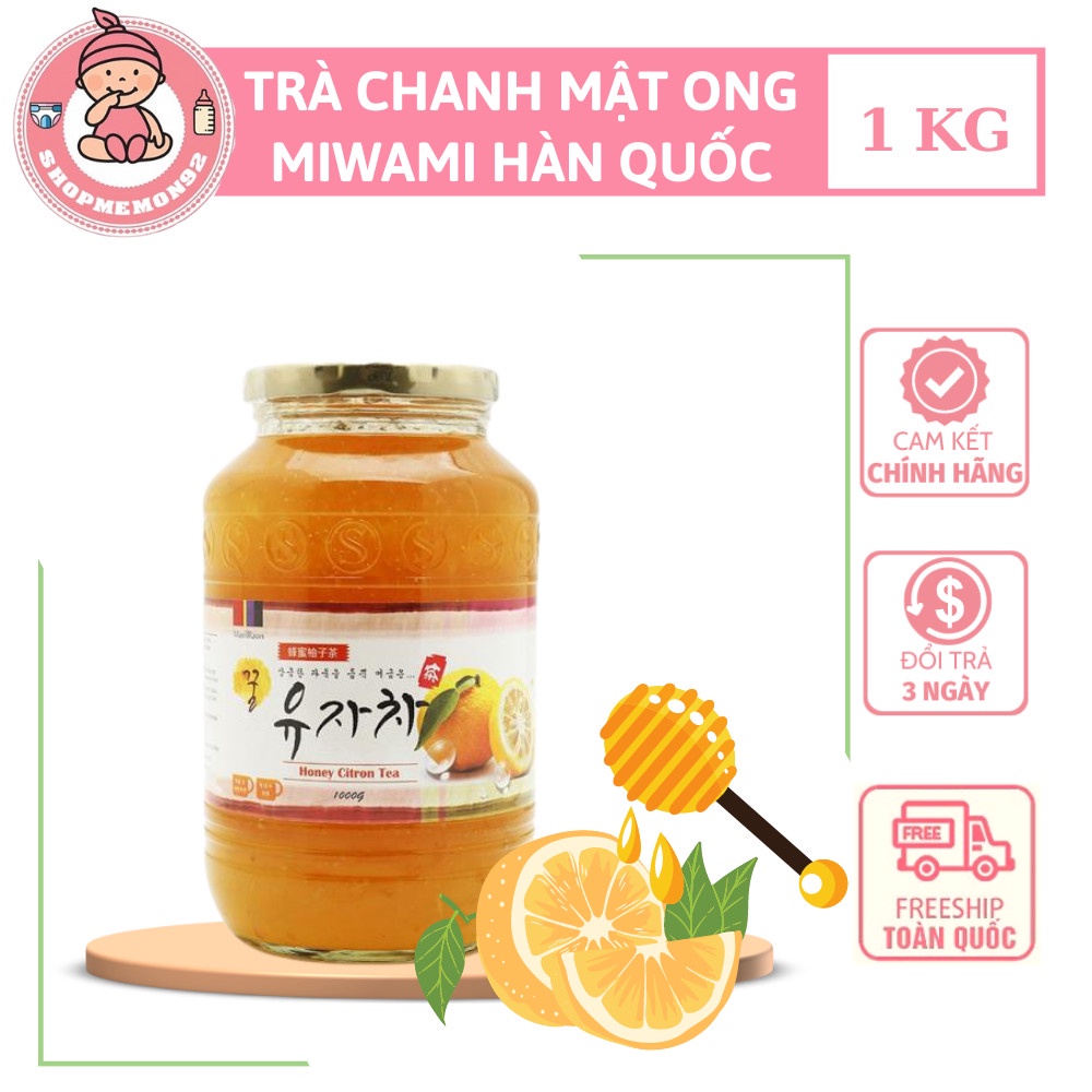Chanh đào mật ong Hàn Quốc hũ 1kg date 11/2025