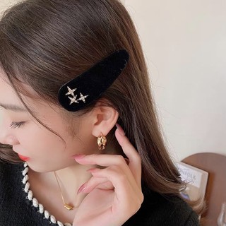 Băng đô cài tóc kẹp tóc đính charm đá phong cách retro