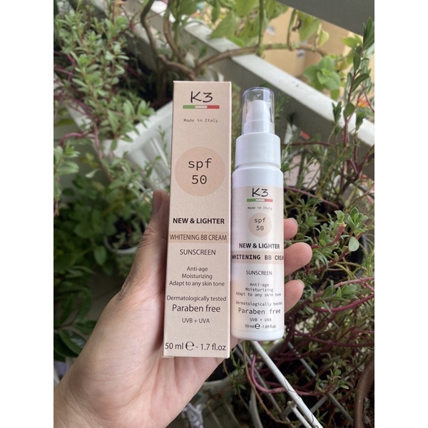 KEM NỀN CHỐNG NẮNG TRẮNG DA-K3 WHITENING BB CREAM( MẪU MỚI)