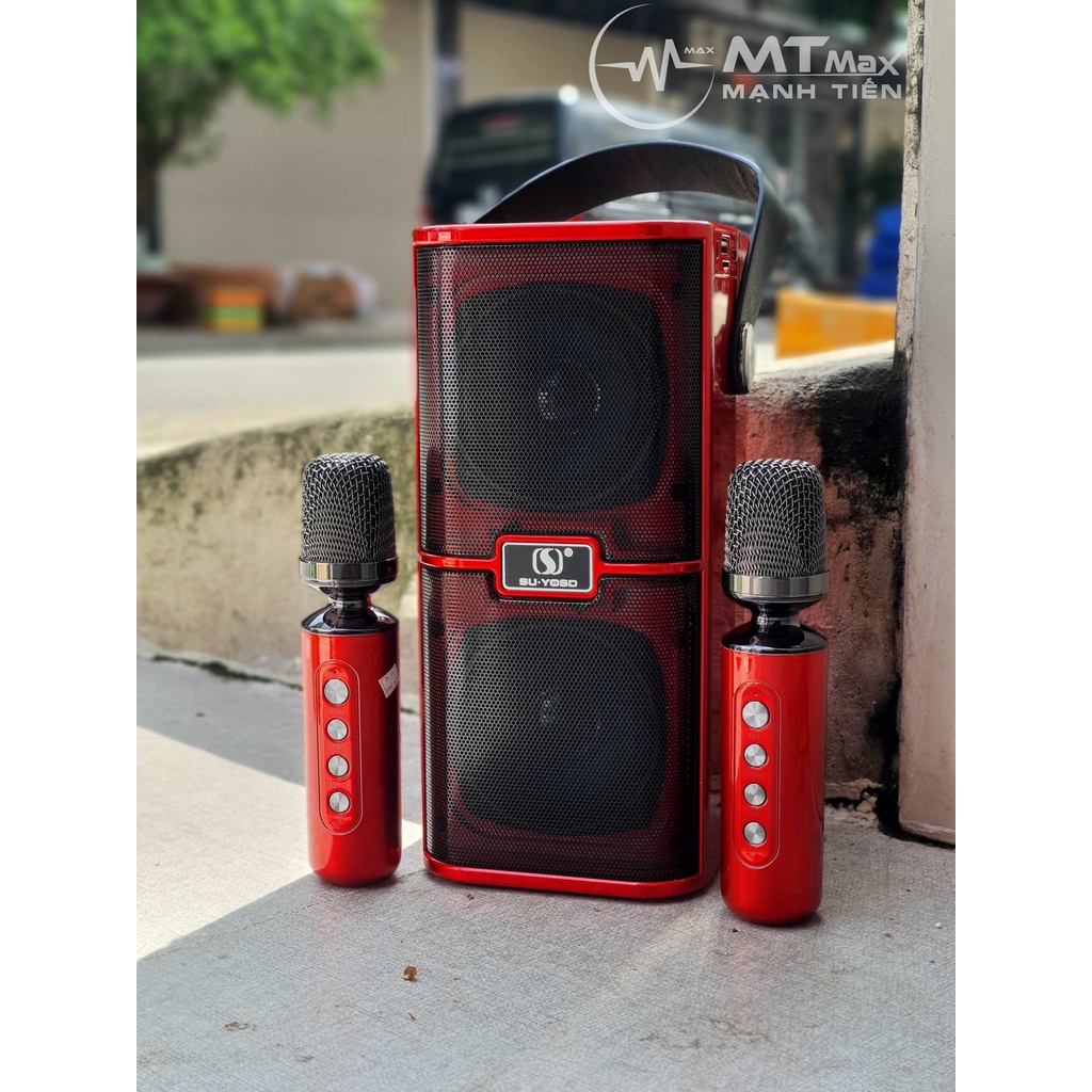 Loa karaoke mini YS 218 tặng kèm 2 micro không dây. Thiết kế được nhỏ gọn, tiện lợi chức năng rất đa dạng