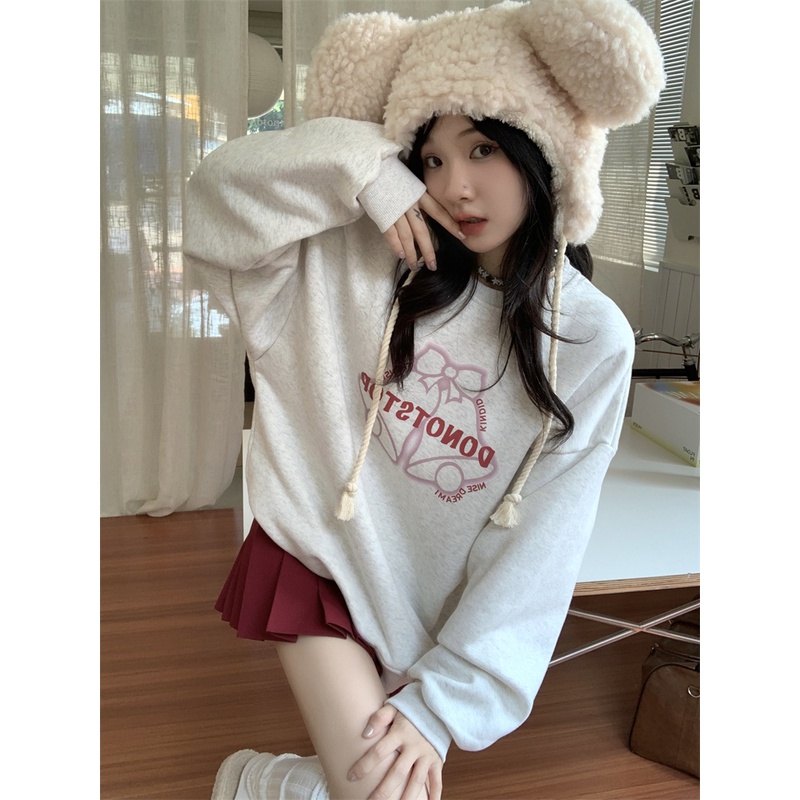 Áo thun nữ NRVP cổ tròn dài tay thời trang Hàn Quốc 2023