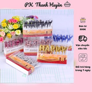 Phụ kiện trang trí bánh sinh nhật, bánh kem - Hộp nến nhũ HPBD