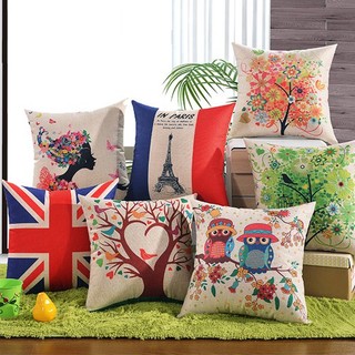 Vỏ gối vuông tựa sofa vải thô gai 40cmx40cm, vỏ gối ôm gối tựa lưng, gối vuông trang trí decor nhà cửa phòng trà cao cấp