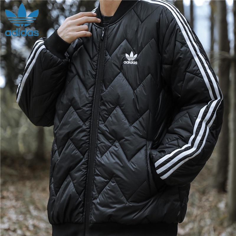 Áo Khoác Đệm Cotton Thêu Logo Adidas Thời Trang Mùa Đông Cho Nam Và Nữ