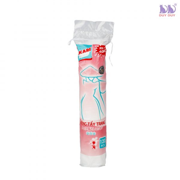 Bông tẩy trang AKARI Nhật Bản 160 miếng, bông to, mềm