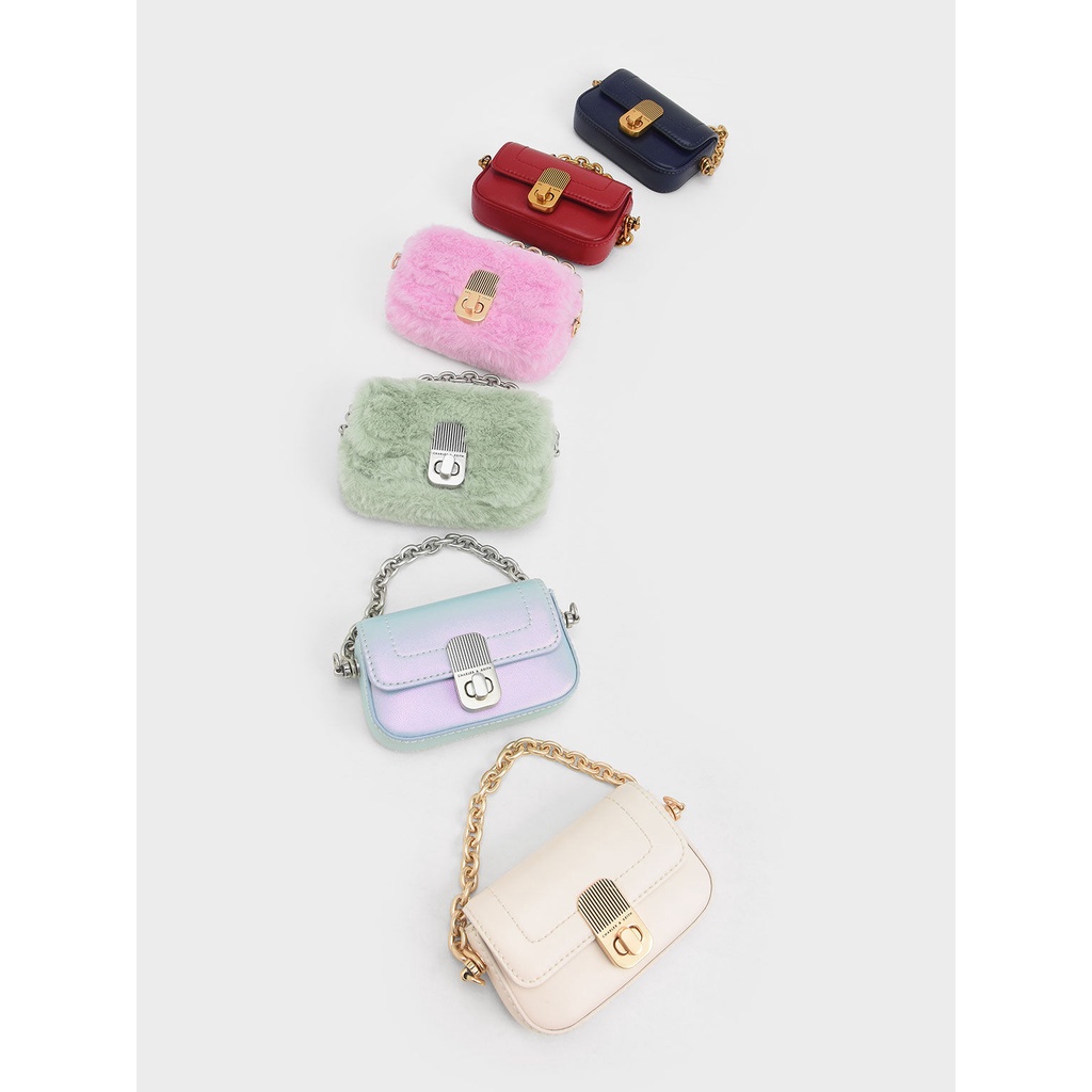 Túi đeo chéo mini Charles & Keith (Màu trắng)