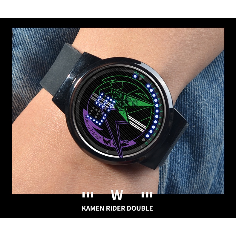 Đồng Hồ Điện Tử Màn Hình LED Cảm Ứng Chống Thấm Nước Hình Kamen Rider