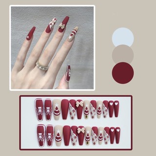 Móng giả Set 24 móng tay kèm chai keo dán