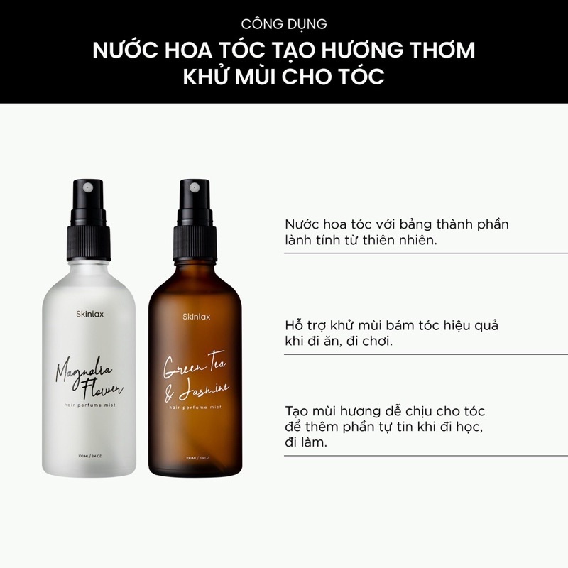 Nước Hoa Tóc Hương Hoa Skinlax 100ml Tạo Hương Thơm Và Khử Mùi Cho Tóc