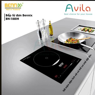 Bếp từ đơn cảm ứng, mặt kính chịu lực cao cấp Bennix BN-188IH, tiết kiệm điện năng, an toàn khi sử dụng -Hàng chính hãng
