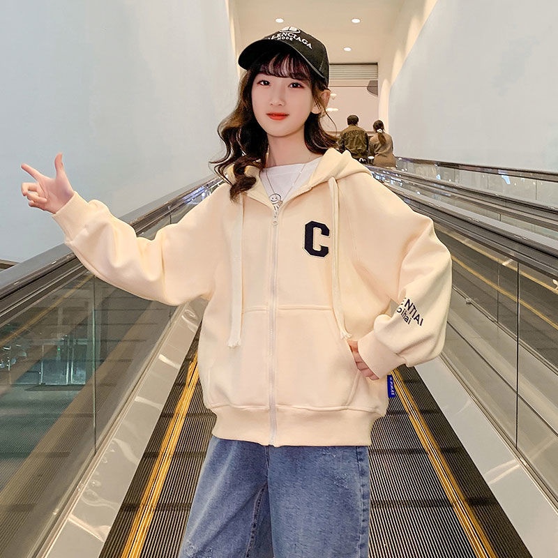 Áo Khoác hoodie In Hình Kỳ Lân Thời Trang Mùa Xuân Mới 2022 Cho Bé Gái 10 Tuổi 11 Tuổi
