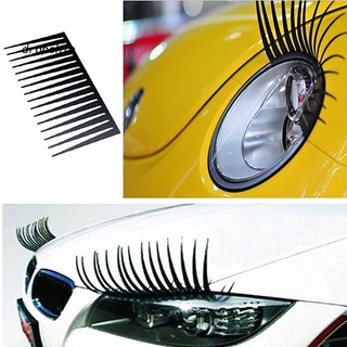 Bộ 2 Miếng Dán Đèn Pha Xe Hơi Hình Lông Mi 3D Độc Đáo