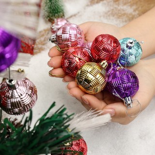Set 6 Trái Châu Trang Trí Thông Noel