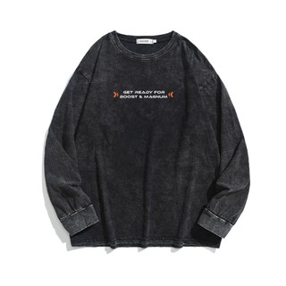 Áo Sweater Đen Wash Dày Geats - Buffa _ Tycoon Oversized Nam Nữ