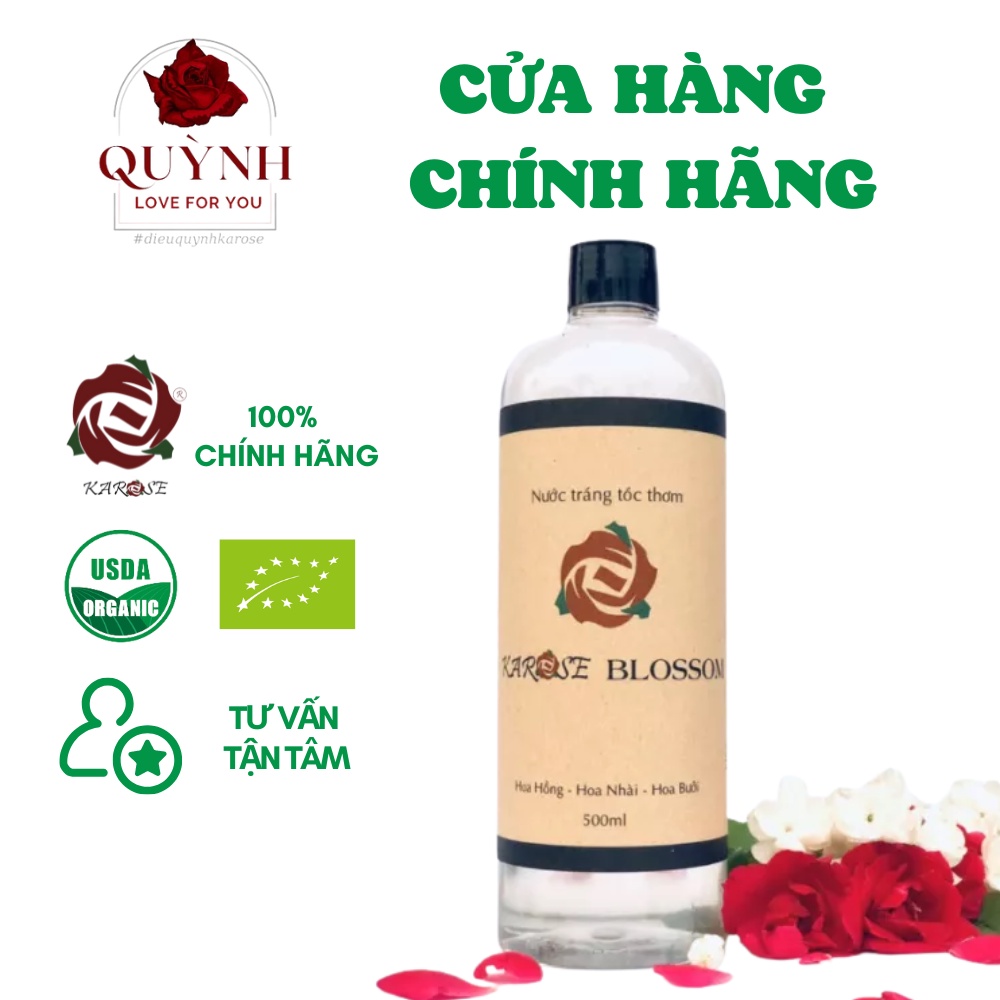 (HÀNG CHÍNH HÃNG, DATE MỚI NHẤT) Nước Tráng Tóc Thơm KAROSE BLOSSOM 500ml