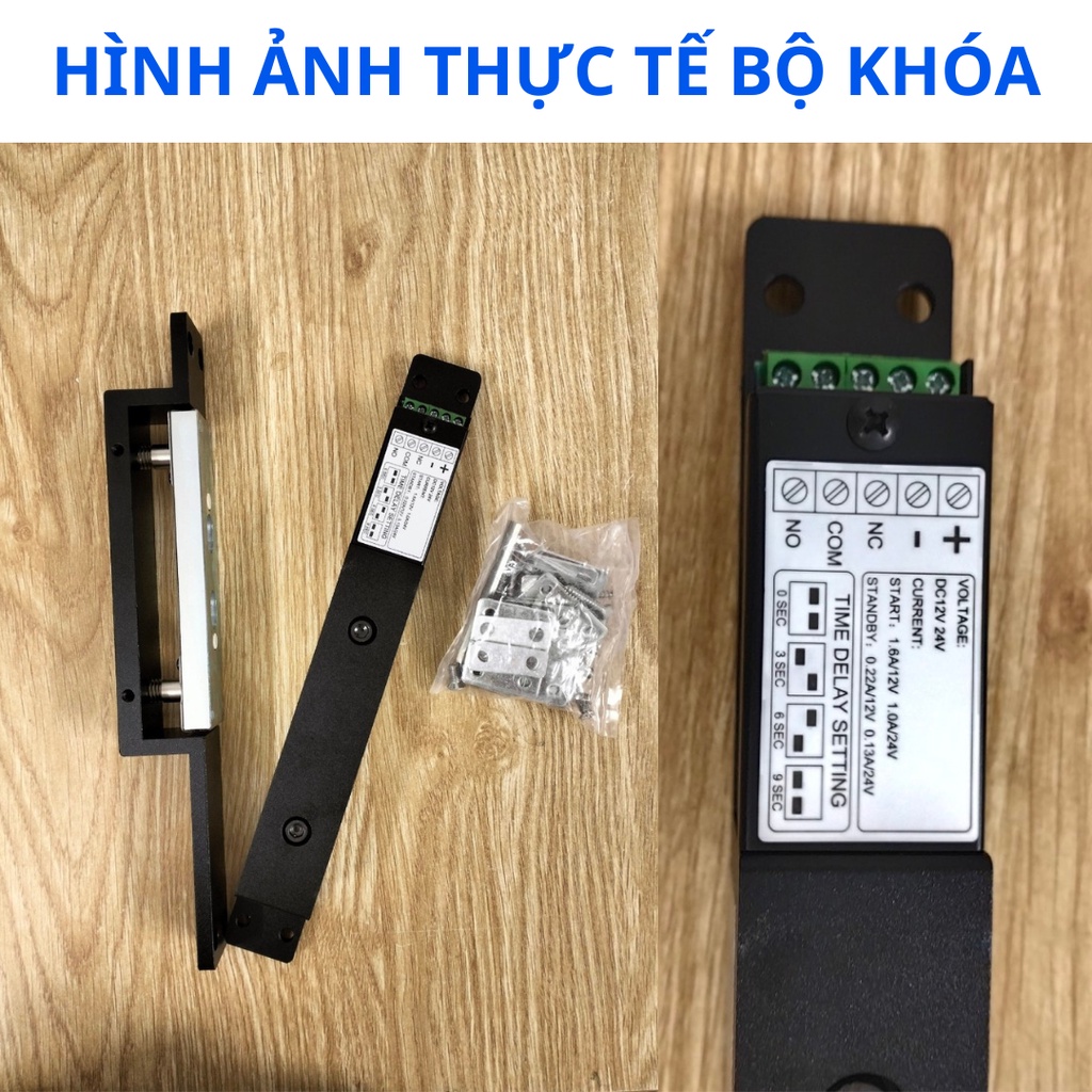 Khóa Điện Từ Âm Tường DC 12V-24V Không Thấm Nước Lực Hút 1200kg Loại 5 Dây