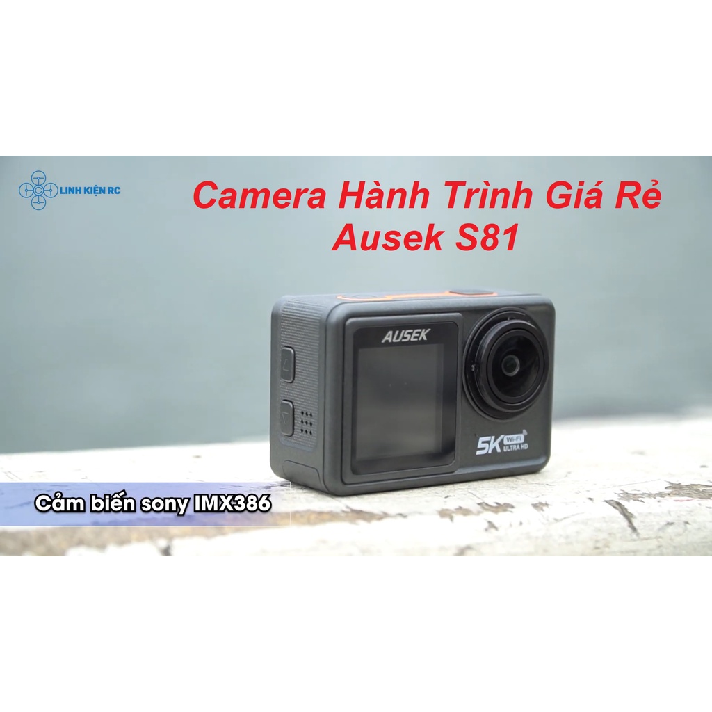 Camera Ausek S81- Quay Video 5K – Chống Rung EIS Tặng Thêm Pin + Dock Sạc Đôi + 6 Bộ Lọc Màu Sắc  (Có Video Test)