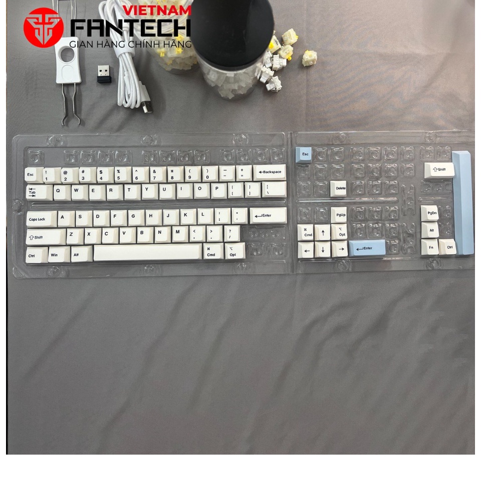 Keycaps và Switch Bàn Phím Cơ Custom Bluetooth FANTECH MAXFIT 67 MK858 Led RGB - Hàng Chính Hãng - Bảo Hành 12 Tháng