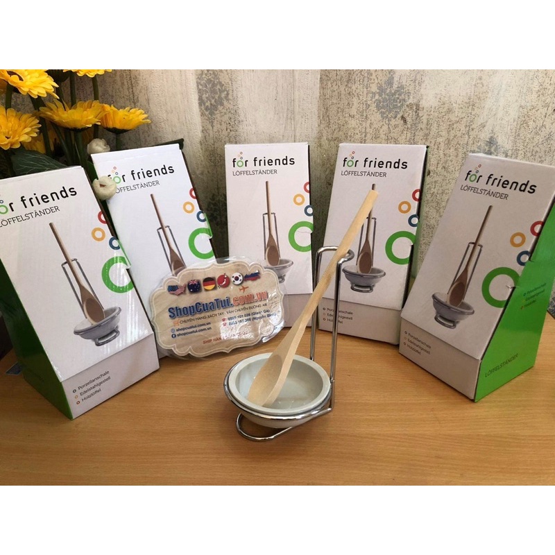 GIÁ ĐỂ THÌA MUÔI NẤU FOR FRIENDS giúp thẩm mỹ và sạch bếp khi nấu
