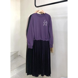 Set Váy Nhung Xếp Ly Nữ
