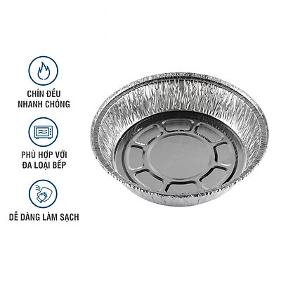 ⛔FREESHIPXTRA+⛔ Bộ 10 khay bạc nướng nồi chiên ( LOẠI 22CM - LOẠI 10 CÁI - LOẠI KHAY NỒI CHIÊN)