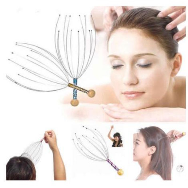 Cây massage đầu bạch tuột giảm stress, Cây Gãy Đầu, Massage Đầu Hình Bạch Tuột 12 Châm Cứu Thư Giãn