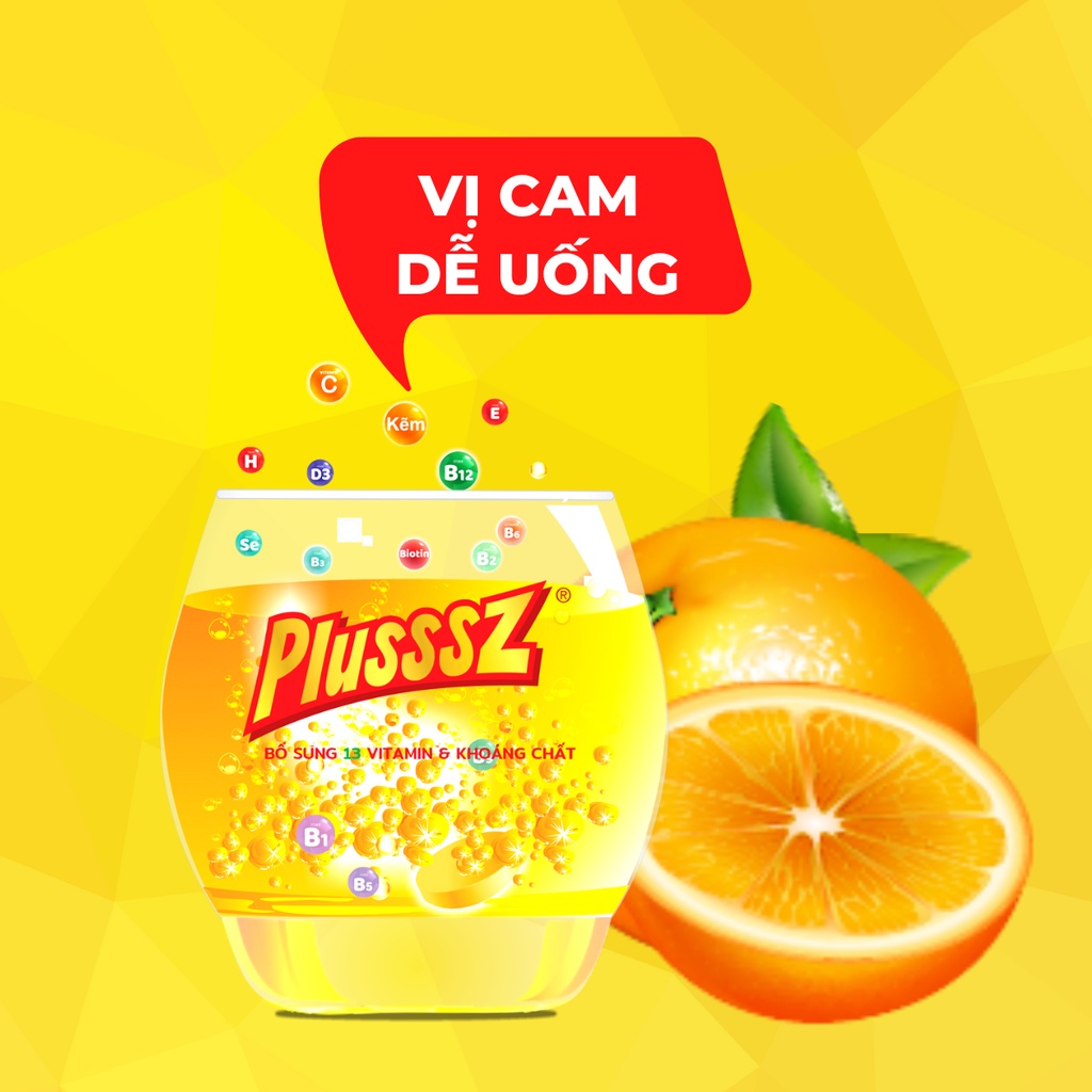 Tuýp 20 Viên sủi bổ sung vitamin c và  khoáng chất Plusssz Max Multi vị Cam