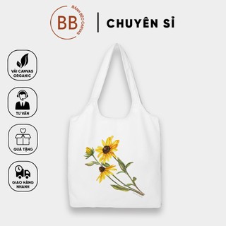 TÚI TOTE BẦU CANVAS HỌA TIẾT HOA HƯỚNG DƯƠNG