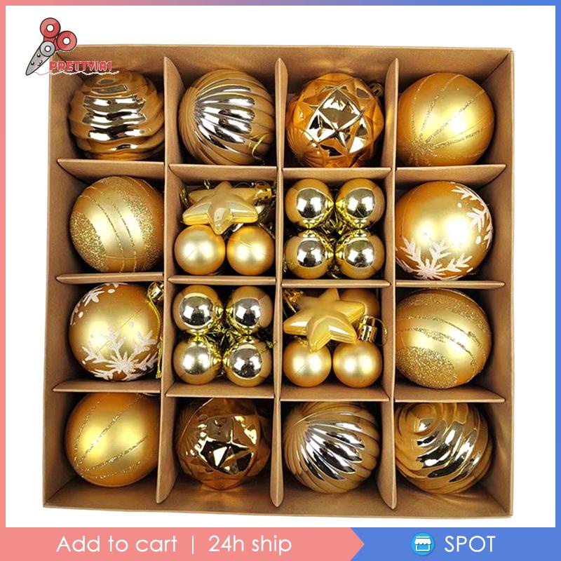 [Prettyia1] Quả Châu Trang Trí Giáng Sinh Kích Thước 3cm - 6cm