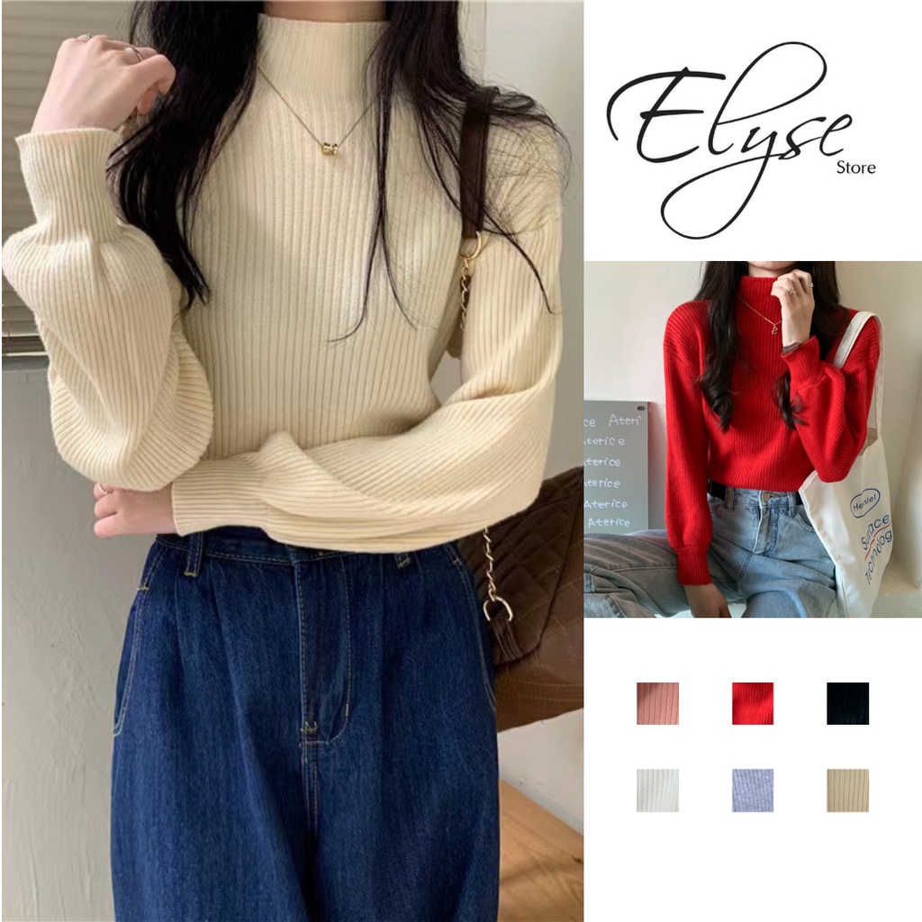 Áo sweater Áo len tay dài dệt kim cổ lọ thiết kế kiểu Hàn Quốc phong cách thời trang Thu Đông G-7
