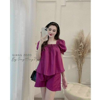 Set nhún ngực tay phồng dễ thương, siêu đẹp