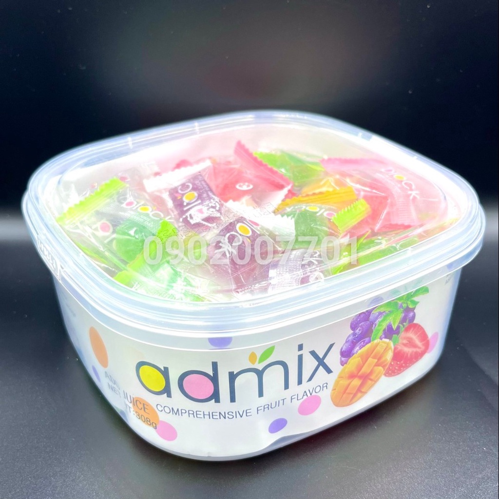 Kẹo dẻo trái cây đủ mùi Admix Hàn Quốc hộp 308g