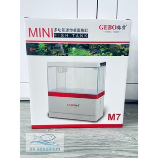 Bể cá mini fish tank để bàn làm việc đa chức năng hồ thủy sinh m7