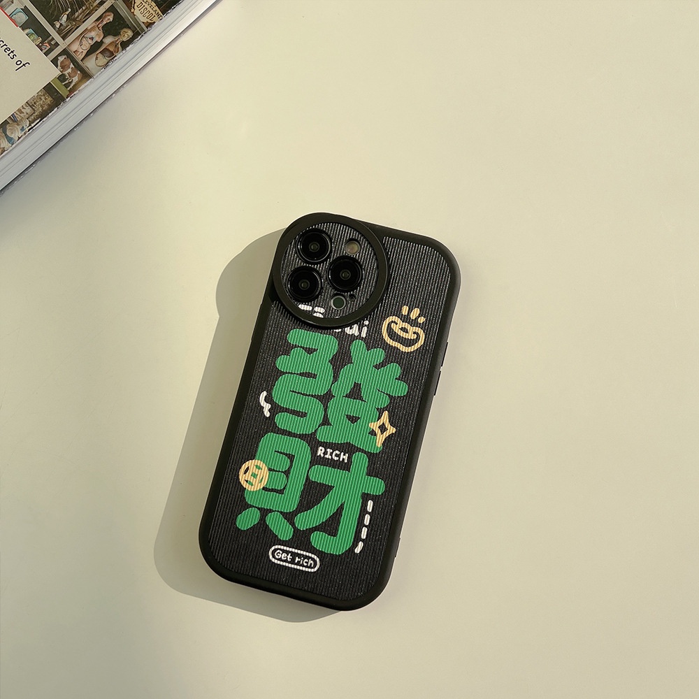 Ốp Điện Thoại Silicone In Chữ Luck Cho Iphone 14 XS XR 11 12 13 PRO MAX