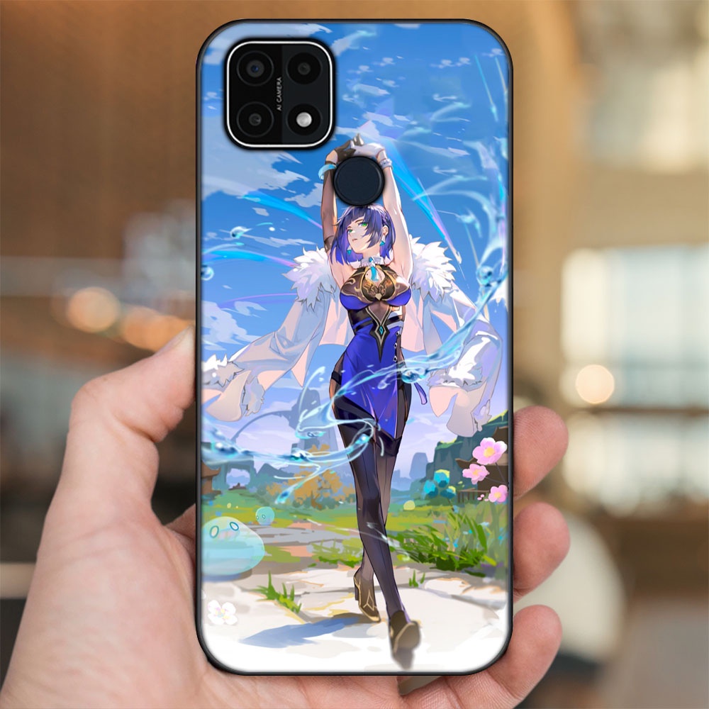 Ốp lưng Oppo A15, A15s viền đen in hình Yelan Genshin Impact