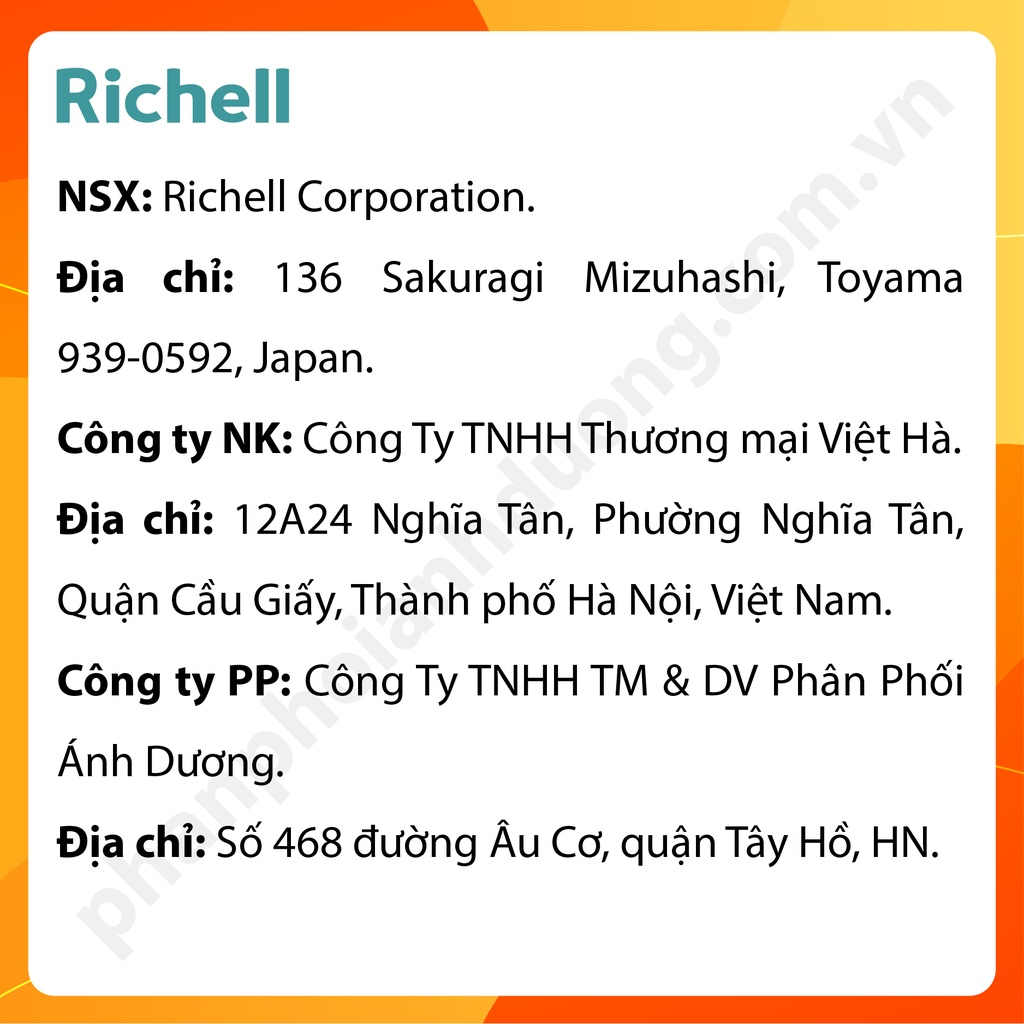 Bình ống hút Richell T.L.I