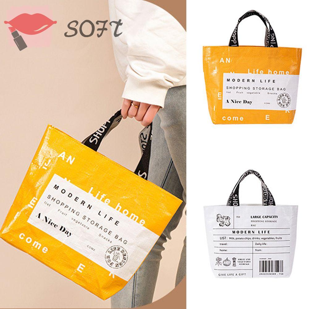 Túi Mua Sắm Đeo Vai Sức Chứa Lớn Bằng Nylon Có Thể Tái Sử Dụng