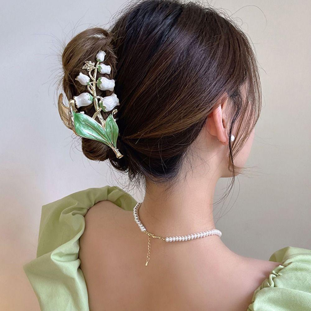 ANEMONE Kẹp Tóc Hình Hoa / Cá Mập Thời Trang Vintage Thanh Lịch