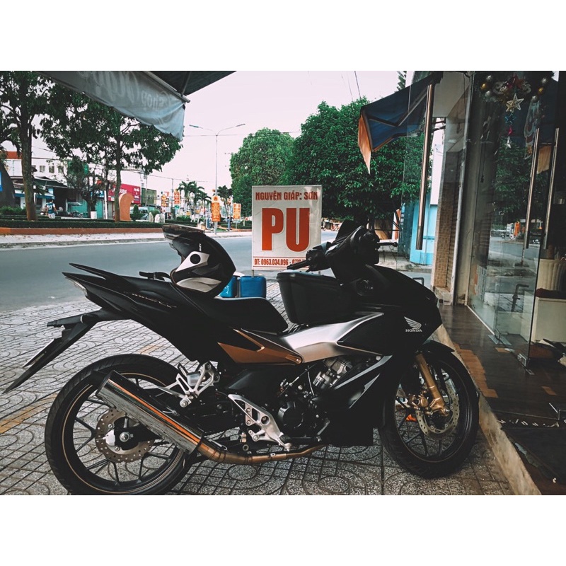 Lon pô tăng CBR PXL RL(Redleo) và cổ 2 khúc 304 cho xe Winner-Satria-Exciter-Wave-Sirus