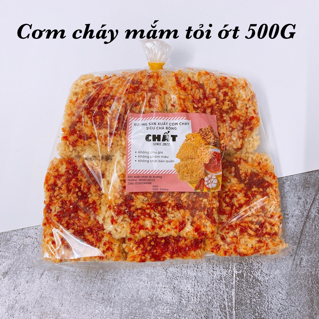 Cơm cháy mắm tỏi ớt siêu ngon 500G - tận xưởng