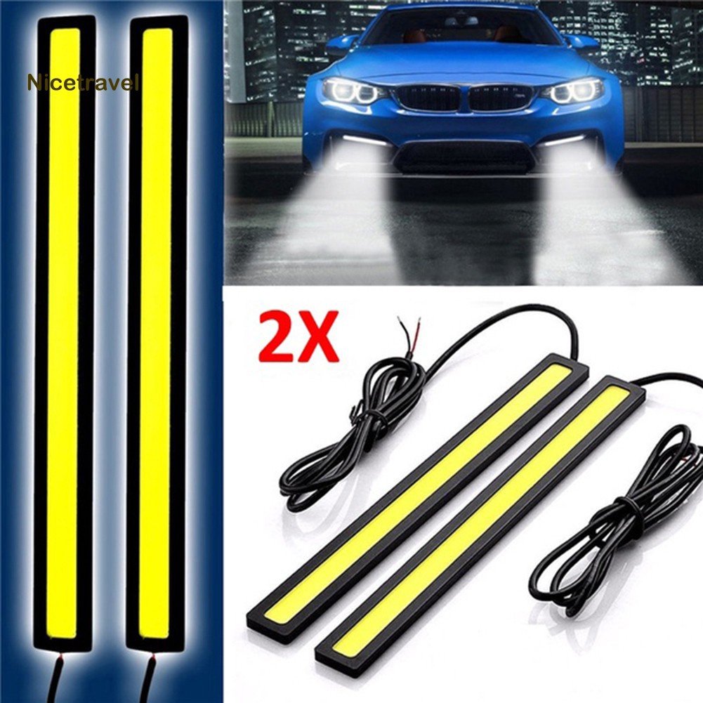 Bộ 2 Đèn Led Cob Chống Thấm Nước 6W 17cm Cho Xe Hơi / Xe Đua / Đèn Sương Mù