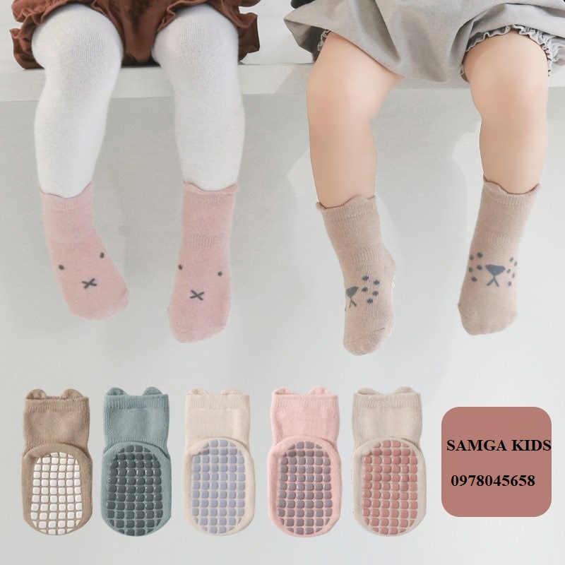 Tất/vớ chống trơn trượt cho bé họa tiết đáng yêu nhãn NEMO BABY chất vải thoáng khí TL04