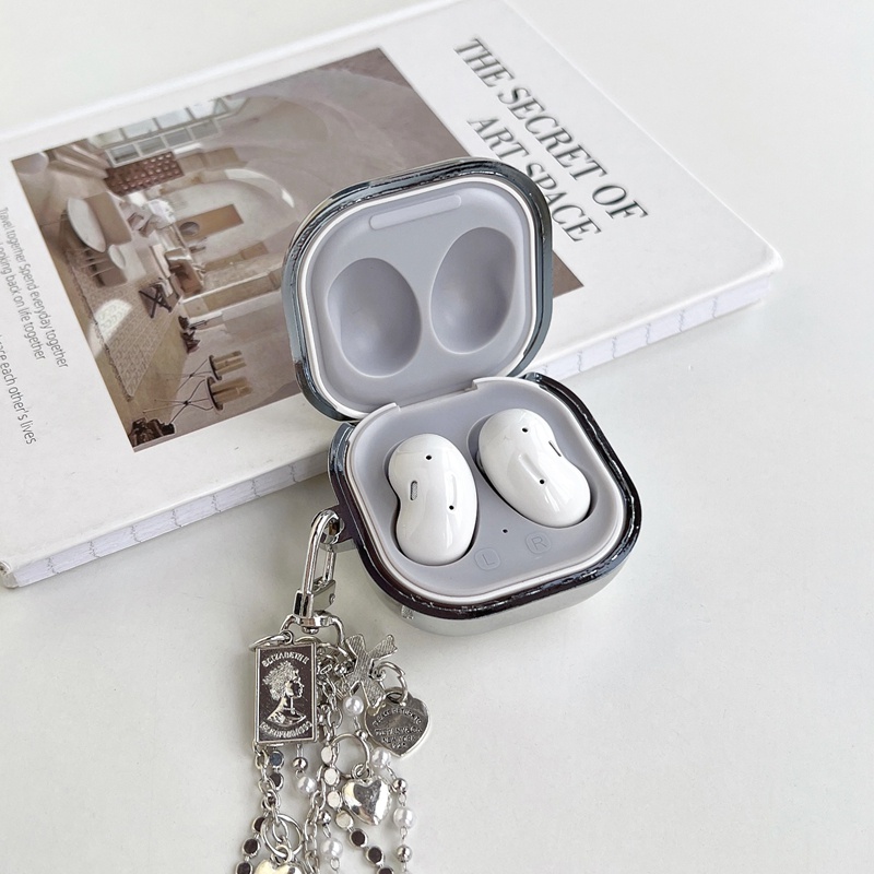 Ins Ốp Điện Thoại Mềm Đính Hạt Kèm Dây Đeo Tay Cho samsung galaxy Buds 2 / Buds Live / Buds FE / Buds2 Pro / Buds Pro